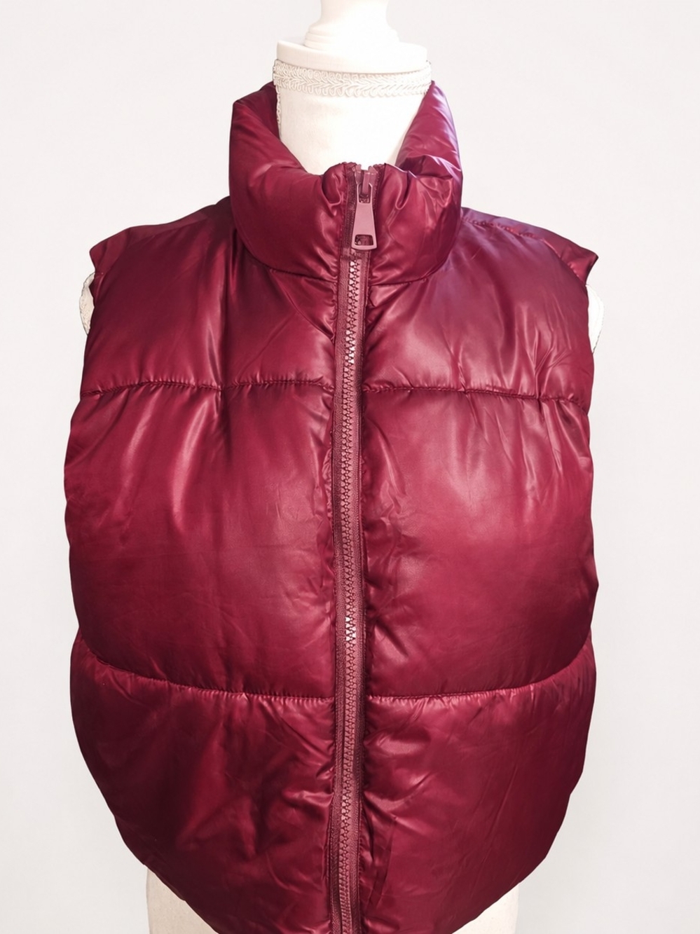 Ci Sono Cream Sherpa Padded Vest, size L - Picture 3 of 4